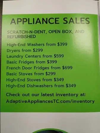 Refurbished appliances for sale with warranties