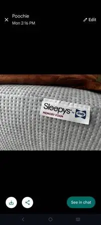 SLEEPYS SERTA FOAM FULL SIZE MATTRESS AND METAL PLATFORM BED