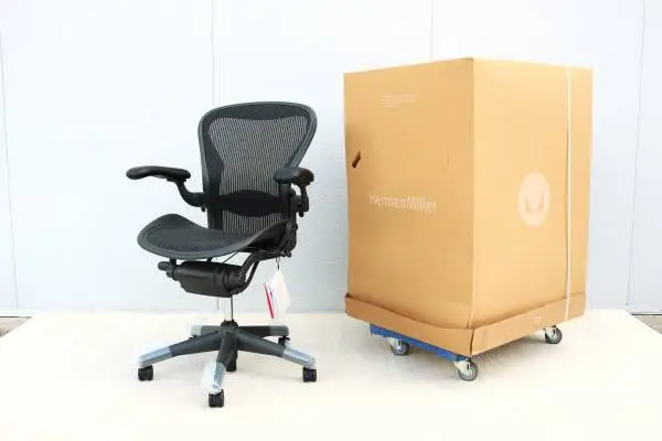 Herman Miller New Aeron Chair Size B Fully Adjustable, Carbon Mesh