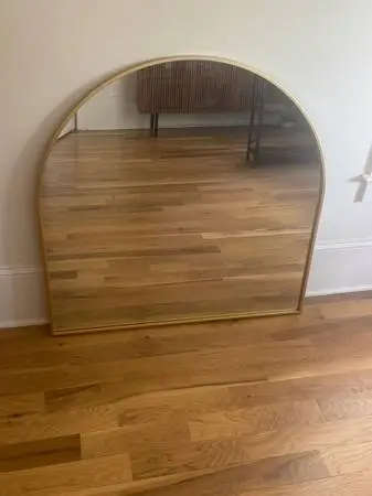 Birch Lane Sabine Metal Arch Wall Mirror - Brass Finish