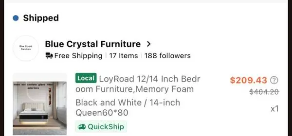 Queen size foam mattress
