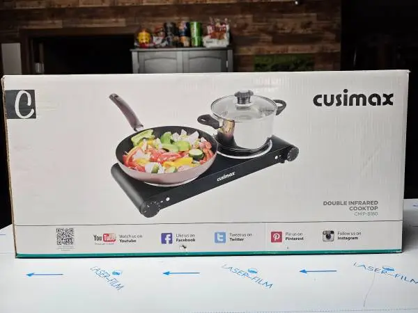 Like new Cusimax infrared double burner hot plate