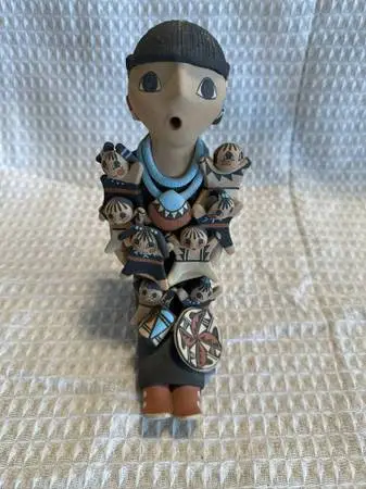Jemez Pueblo Storyteller By C. Jemez- 8.5X3.5X6.5H