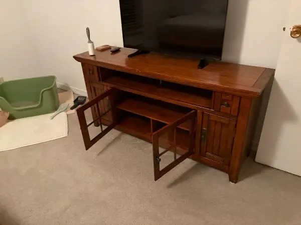 Nice 62” by 17” tv stand