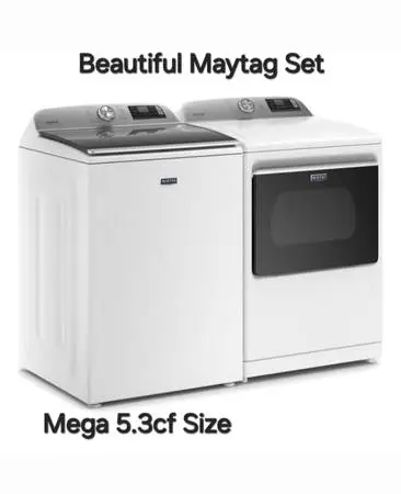 🔥 MEGA MAYTAG XL W/D Washer and Dryer Set 2oh8 8OI I864