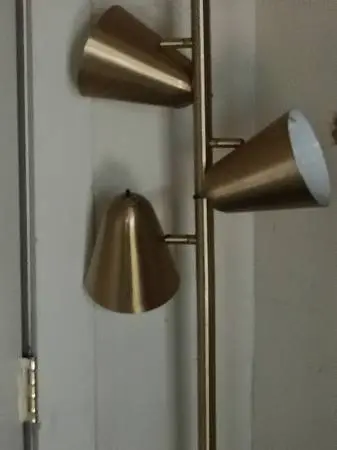 Vertical gold lamp