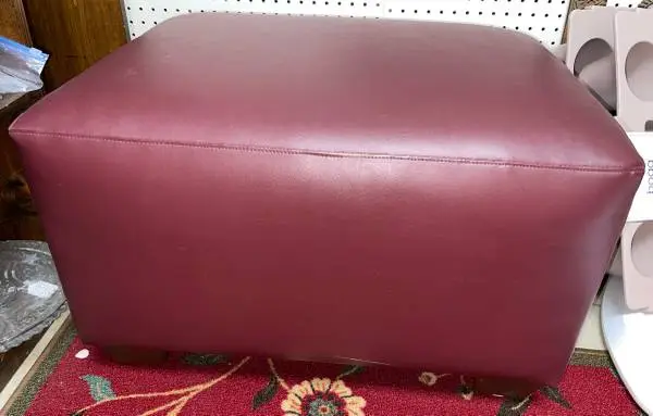 Burgundy Ottoman