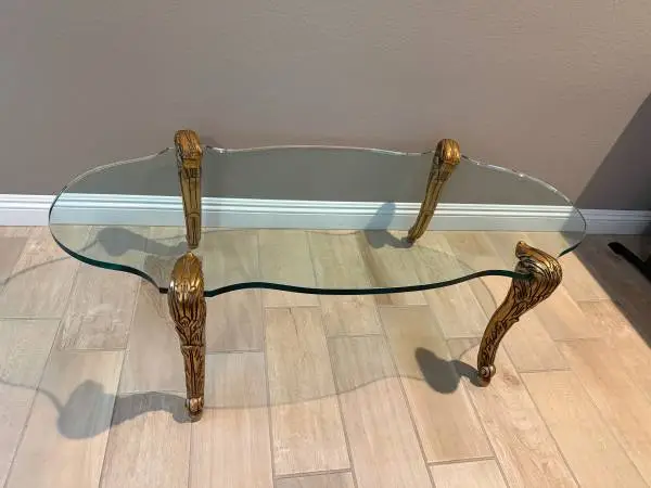 La Barge Glass Coffee Table