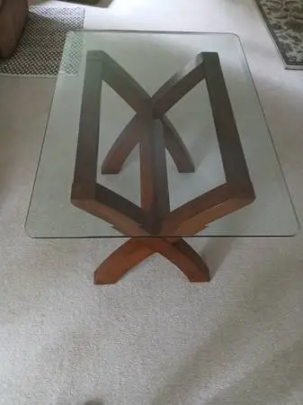2 -  GLASS TOP END TABLES