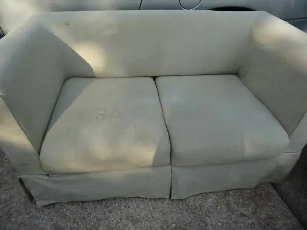Loveseat that Converts to a Twin Bed -  Light Tan Color