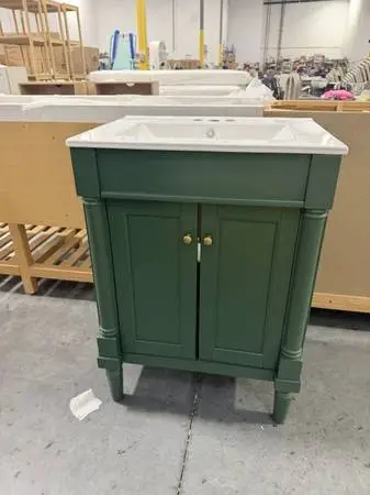 Charleston Home 24 Single Sink Freestanding Bath Vanity In Green