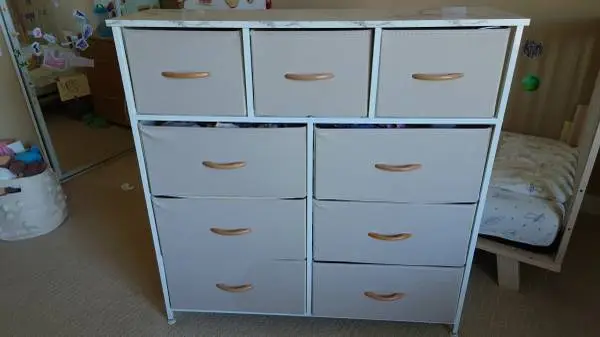 Cerbior Wide 9-Drawer Dresser Organizer Closet Cream