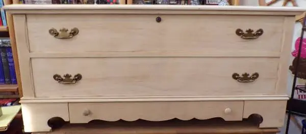 Bare Furniture:  Cedar Chest with Maple Exterior and Floating Shelf