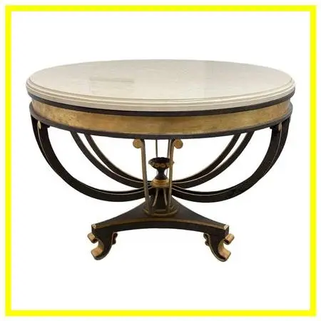 Thomas Pheasant For Niermann Weeks Neoclassical Marble Top Center Tabl