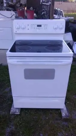 G E glass top stove