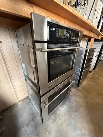 30W SS GE Monogram Double Wall Oven 4.3 Cu Ft #ZET3058SH3SS Used