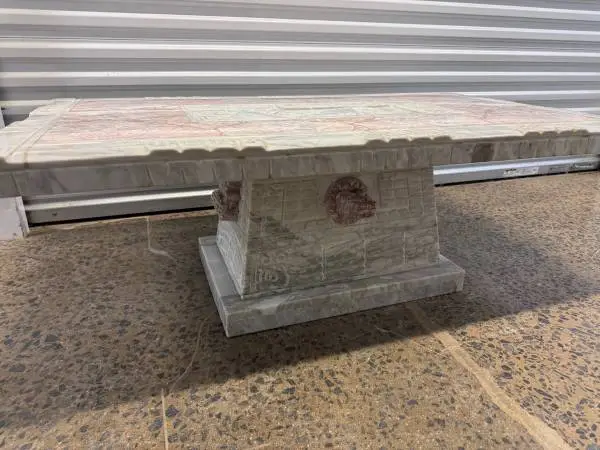 Antique art deco neo-inca marble coffee table