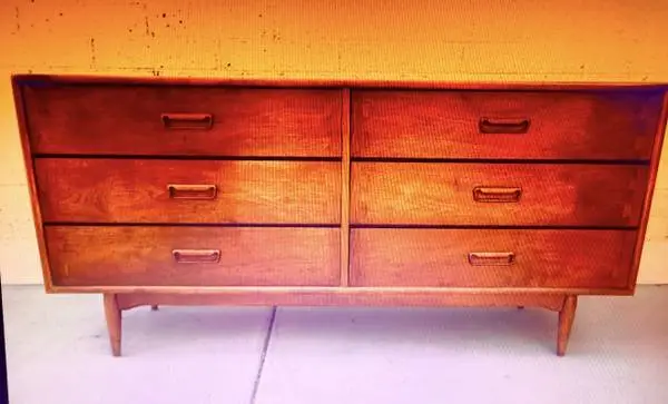 Mid Century Modern Lane Acclaim 6 Drawer Dress w/ Mirror