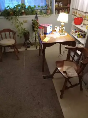 Table, kitchen & 2 chairs  ,wood ;PRICE REDUCED !!