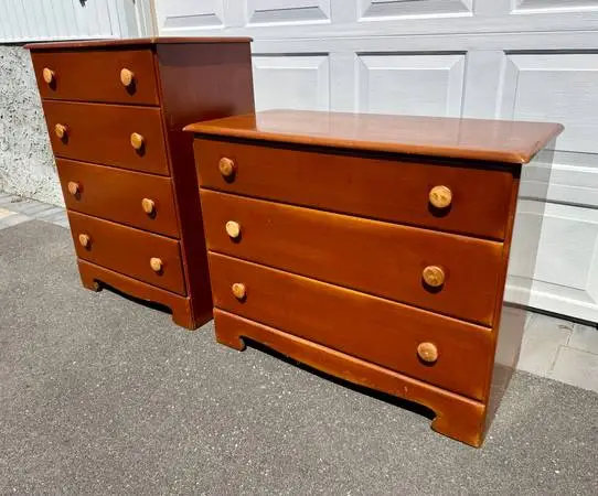 Two Piece Solid Maple Bedroom Set