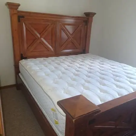 Solid wood king bed