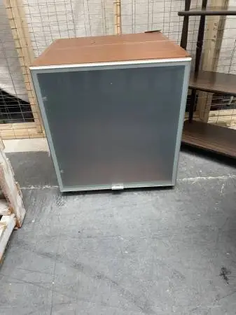 Wood and Glass Hanging Cabinets
