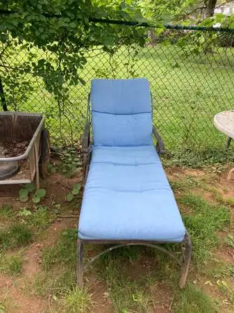 MUST GO!!! Iron Patio Lounger With Cushion