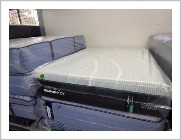 FULL SIZE TEMPURPEDIC PROADAPT (MEDIUM) HYBRID MATTRESS & BOX BED