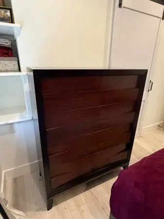Tall Hardwood dresser w/4 large drawers
