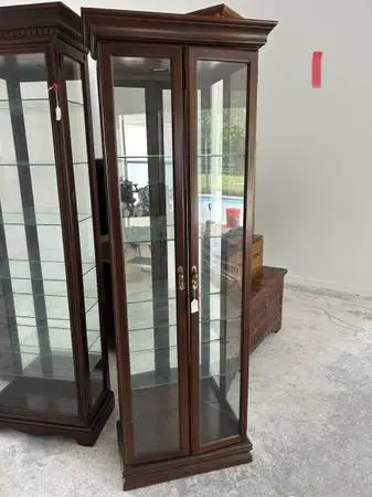 Four shelf wooden china cabinet