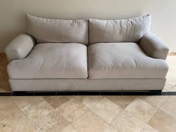 Z Gallerie Beige colored sofa and matching chair