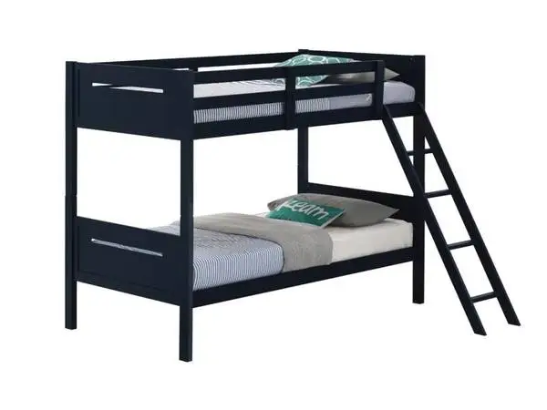 New Solid Wood Bunk Bed Frame in stock in Black or Gray or White
