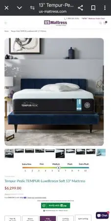 Tempur-Pedic Luxe Breeze Soft ■ King ■ retails $6000