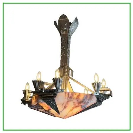 French Art Deco Chandelier, Circa 1920s