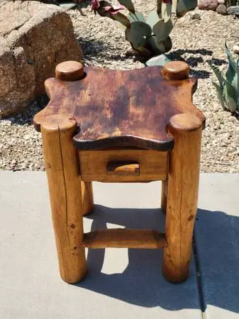 Log One Drawer table or nightstand