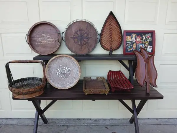 TRAYS FOR SERVING AND DECOR, WOOD and NATURAL MATERIALS