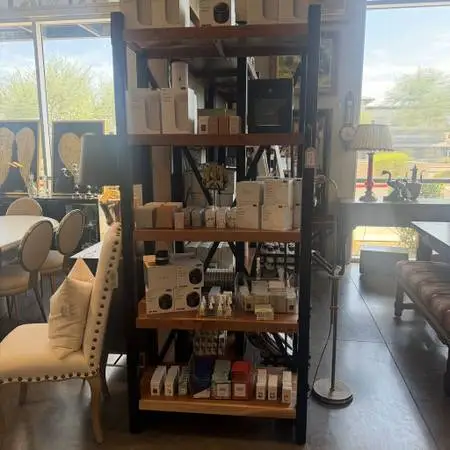 Modern Wood & Metal Shelving Unit - 32X15.5X35H
