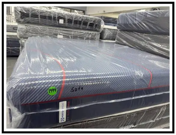 King Size Sealy Posturepedic Elite Hybrid Mattress & Boxes Bed