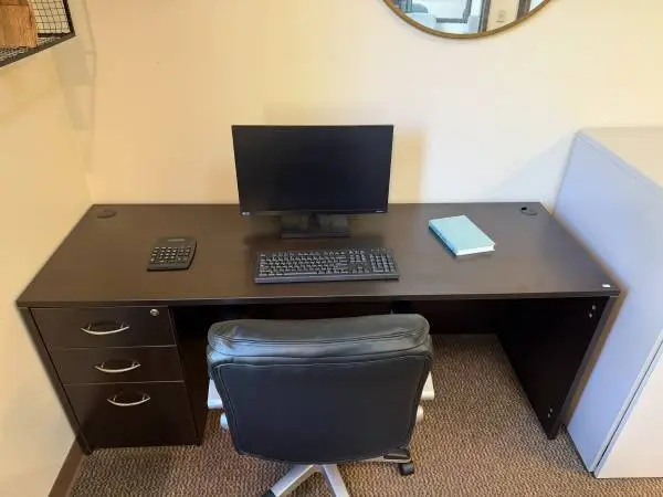 Office Desk & File Cabinet - Credenza & Storage