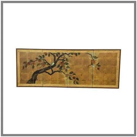 Japanese Byobu Persimmon Tree Screen