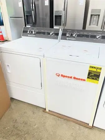 GSGV- NEW SPEED QUEEN TR3/DR3 WASHER AND DRYER SET W/ 3 YEAR WARRANTY