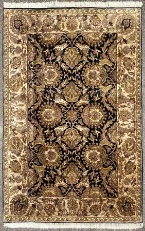 JAIPUR HAND KNOTTED WOOL RUG, NEW, 5.10 x 9.0