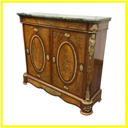 Louis Xvi Style Marquetry Cabinet