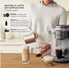 ☕ Keurig K-Café Single Serve Coffee, Latte & Cappuccino Maker – Silver