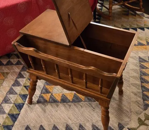 Heirloom Ethan Allen Maple Wood Dough Box Accent Table