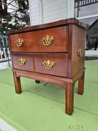 Vintage Chippendale Style Bedside Stand