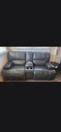 Leather Sofa and Love Seat  Power Recliners by Ashley Furniture Good Confition!