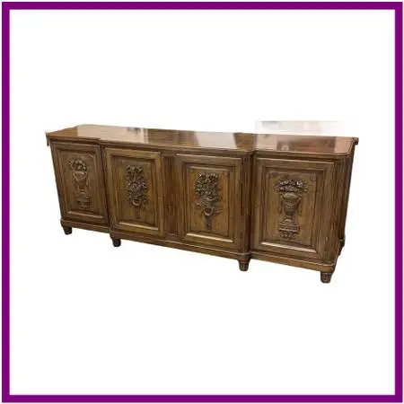 Maison Gouffé Paris Louis Xvi Style Four-door Carved Enfilade Buffet.