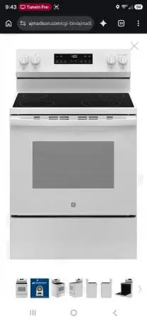 G e electric glass top stove