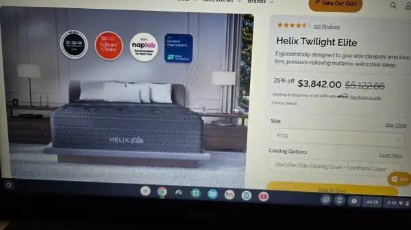 Helix Elite Twilight Mattress king. New